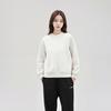 Li Ning Sweatshirts Women's Champagne White New Fleece Lined Crew Neck Moderate AWDT782-8