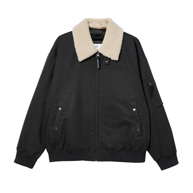 JACK&JONES Men's Retro Padded Jacket with Detachable Faux Fur Collar