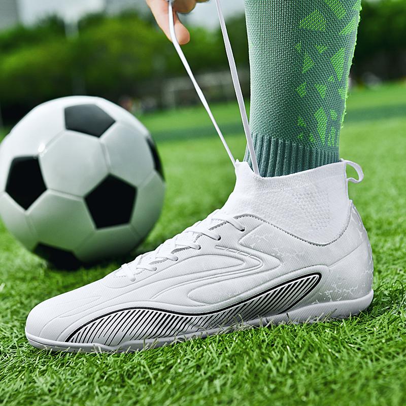 Модные мужские футбольные бутсы FG/TF Turf Soccer Cleats тренировочная обувь модный дизайн высококачественные уличные кроссовки высокие футбольные бутсы 45