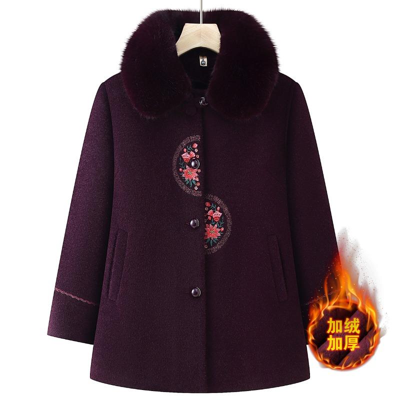 Бабушкина зимняя одежда флисовое пальто для пожилого мужчины и матери осенне-зимнее шерстяное пальто одежда для пожилой женщины утолщенная