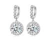 S925 Sterling Silver 1-2 Carat Moissanite Round Bag Earring Design Fashion Light Luxury Niche High-Hnd Casual Lady Gift