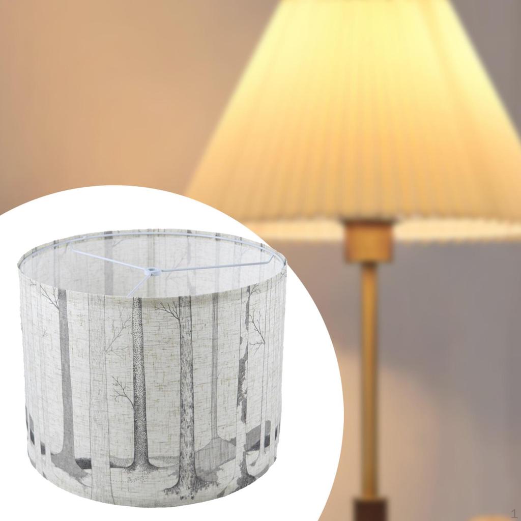 Drum Lampshade Bulb Guard Ceiling Light Shade Boho Cover for Living Room Farmhouse