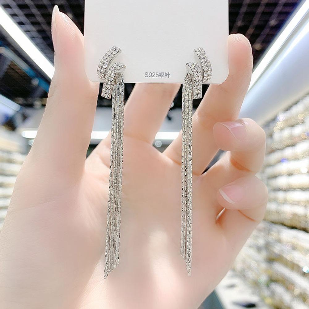 Серьги с кисточками из стразов, серьги для помолвки с кисточками, горячая распродажа, ювелирные изделия, мода