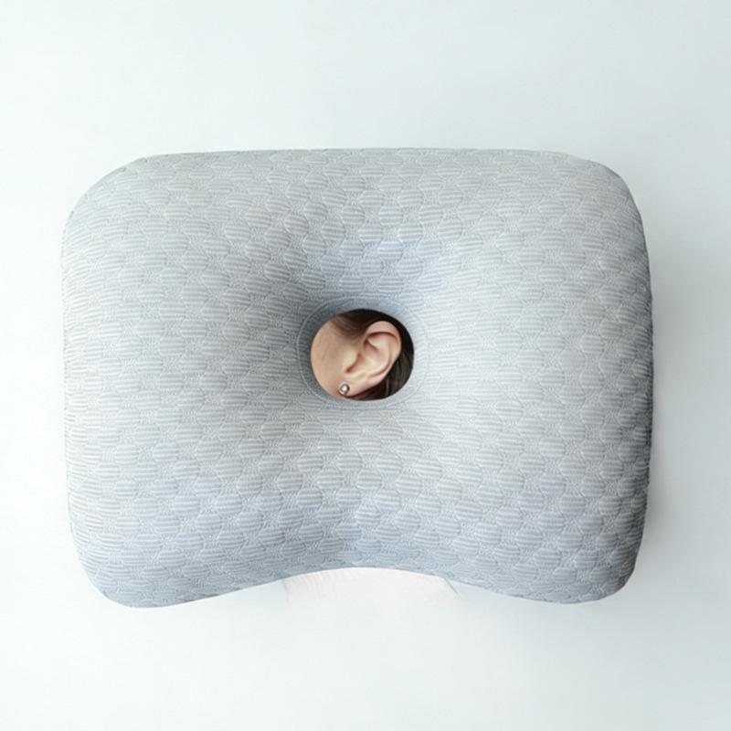 Breathable Hollow Ear Hole Pillow Side Sleep Pain Relief Cushion Donut Shape Guard Pillow For Post Piercing Ear Recovery Sleepin