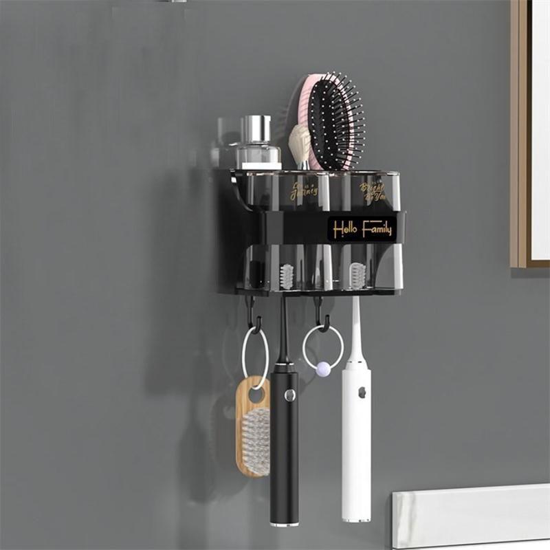 Аксессуары для ванной комнаты, органайзер, держатель для зубных щеток, автоматический дозатор для зубной пасты, держатель для зубных щеток, настенное крепление, набор инструментов