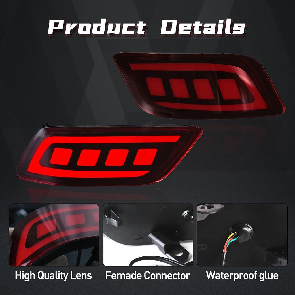 Для Subaru Forester 2019 2020 2025 2025 2025 Автомобильный светодиодный задний бампер отражатель света задний последовательный автоматический указатель поворота стоп-сигнал 12 В