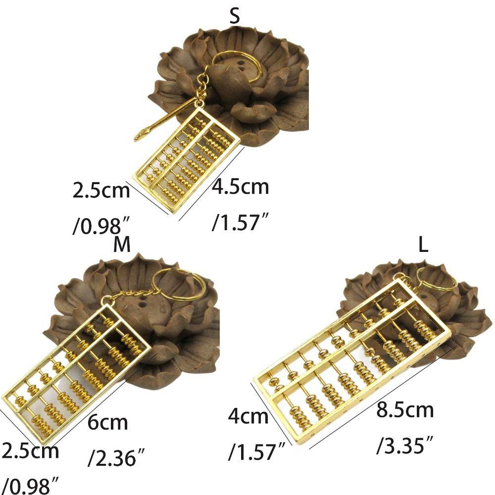 Ретро Поделки Сплав Подвеска-счеты Съемная Позолоченная Брелок-счеты Привлекающий Удачу Калькулятор Украшение Туристический Подарок