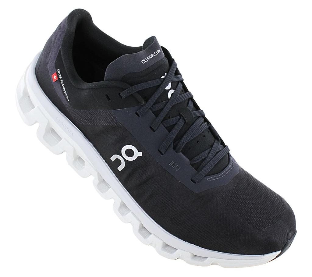 On Running Cloudflow 4 - Men's Sneakers Cloud Running Shoes Black-White 3MD30100299 ORIGINAL