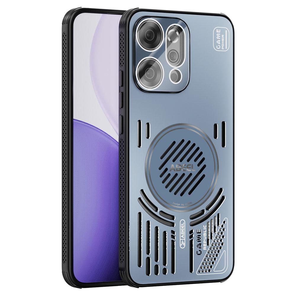 ABEEL For Oppo Reno14 Pro 5G (Global) Magnetic Case Aluminium Alloy+PC+TPU Hollow Heat Dissipation Phone Cover