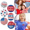 American Flag Pin,Independence Day USA Flag Lapel Pins Patriotic Round Brooch Pins Gifts For Veterans Day Independence Day Pins Decor