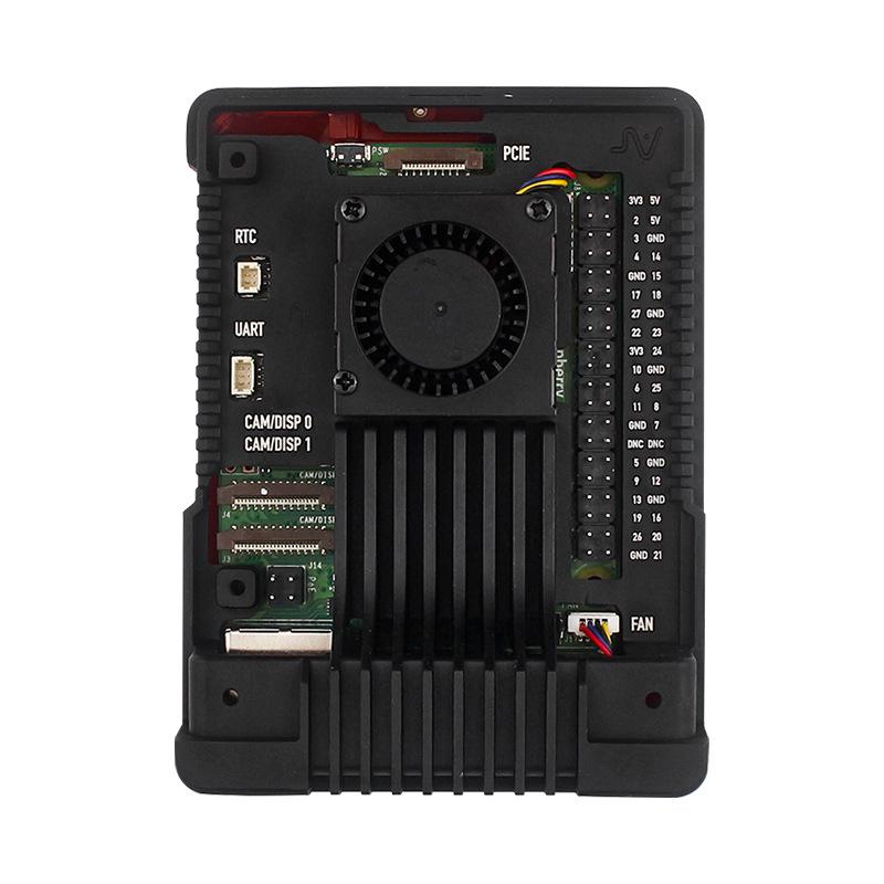 Корпус из алюминиевого сплава для Raspberry Pi 5 с активным охлаждающим вентилятором и ШИМ-регулировкой скорости