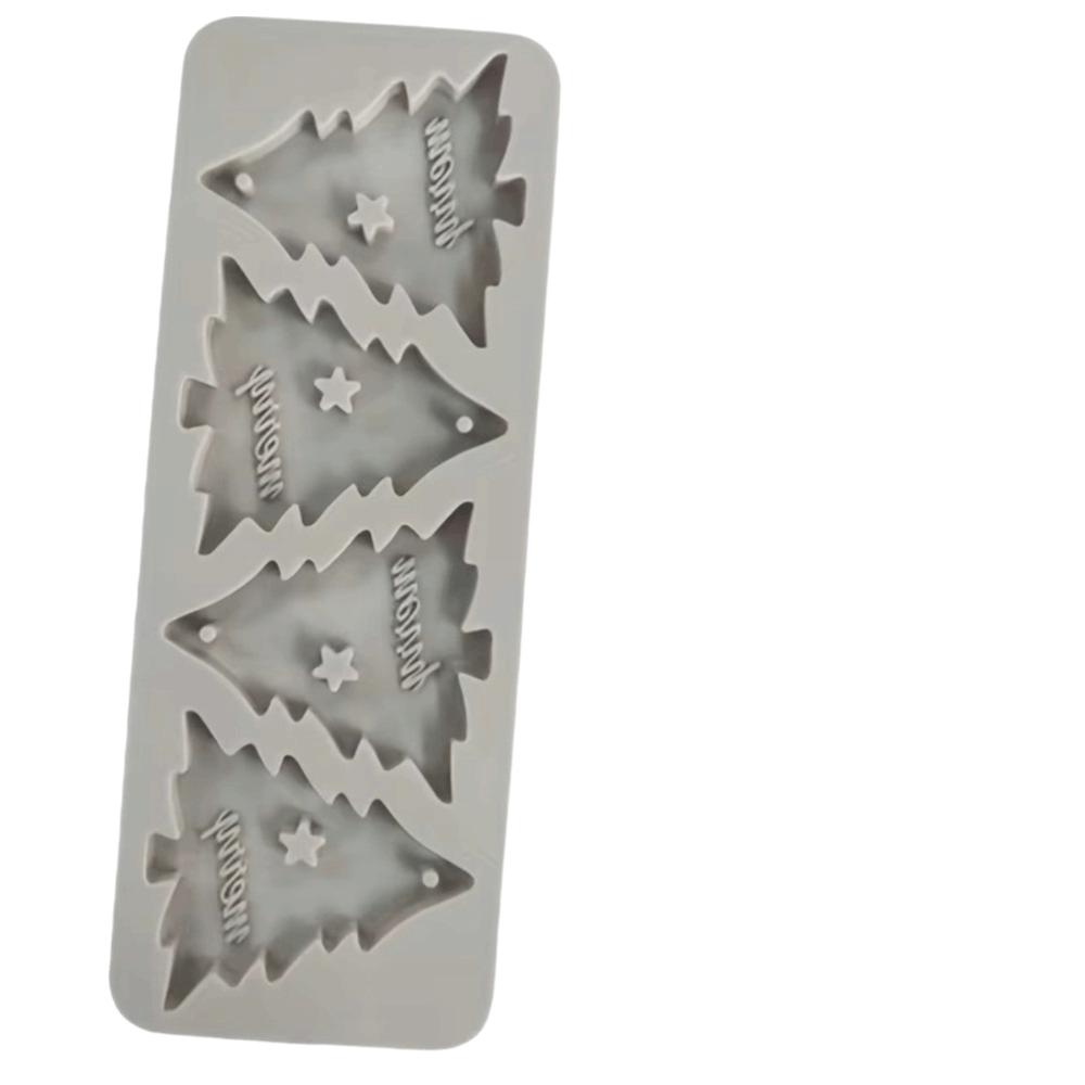 Handmade Christmas Tree Mold Silicone Pendant Mold Aromatherapy Wax Mold Christmas Decoration