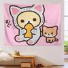 Cat Costume Rilakkuma Tapestry Single Print Cute Decorative Wall Hanging Home Bedroom Living Room Kawaii Theme Decor Indoor Use