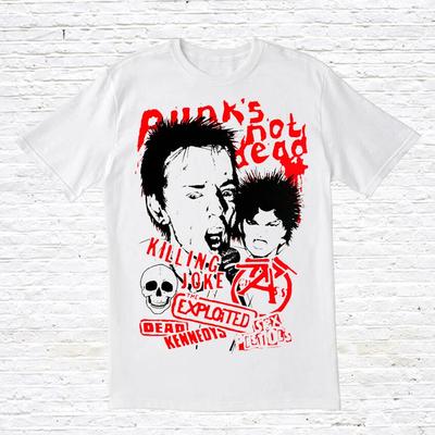 Футболка «Панк не мёртв». Винтажный стиль. / Killing Joke / Sex Pistols
