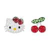 Серьги-гвоздики Hello Kitty Original Design с искусственными кристаллами, женские, с покрытием из белого золота 5368973
