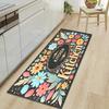 Beautiful Flowers Kitchen Mat Soft Thickened Kitchen Floor Mat Waterproof Non-slip Oil-proof Floor Mat Runner Rug