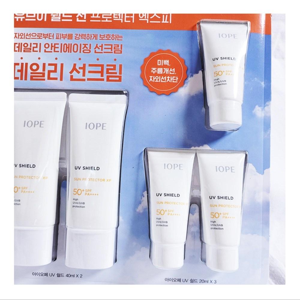 Iope UV Shield Sun Protector XP Daily Anti-aging Sun Cream Traders Special Sunblock, 140ml, 1 Set