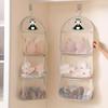 Hanging Mesh Organizer Breathable Polyester Underwear Socks Storage with Multiple Compartments Door Hanging Organizer for Closet