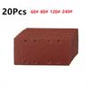 20pcs Sandpaper Sanding Sheets Punched & Mixed Grits 60/80/120/240