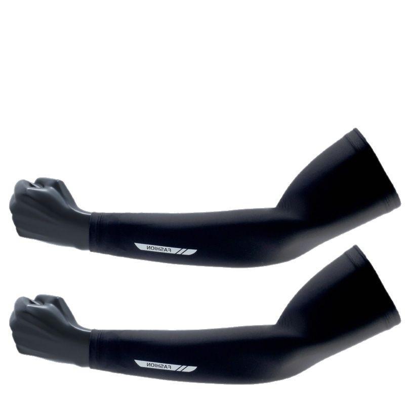 Anti-UV Ice Silk Sleeves: Extra Long Sun Protection for Men & Women - Perfect for Cycling, Fishing