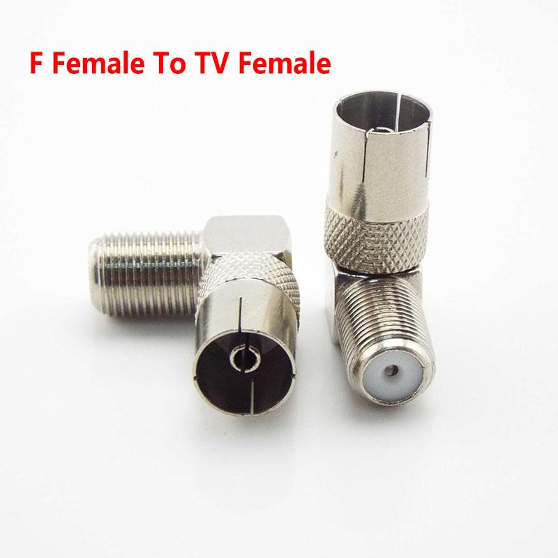 90 градусов F «мама» к телевизору «папа» «мама» прямоугольный кабельный разъем коаксиальный разъем для телевизора «папа» к F «мама» розетка RF адаптер
