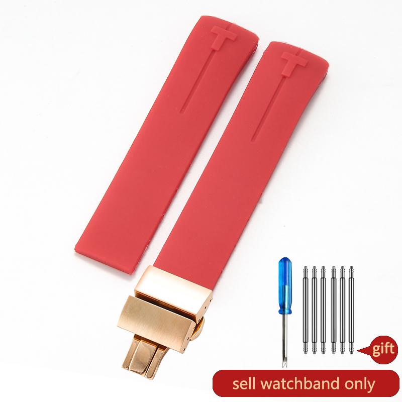 Нескользящий Высокоэластичный для Tissot T-Touch 21 20 мм Черно-Оранжевый T047 T013 T33 Специальный Интерфейс Антивозрастной Силиконовый Ремешок для Часов