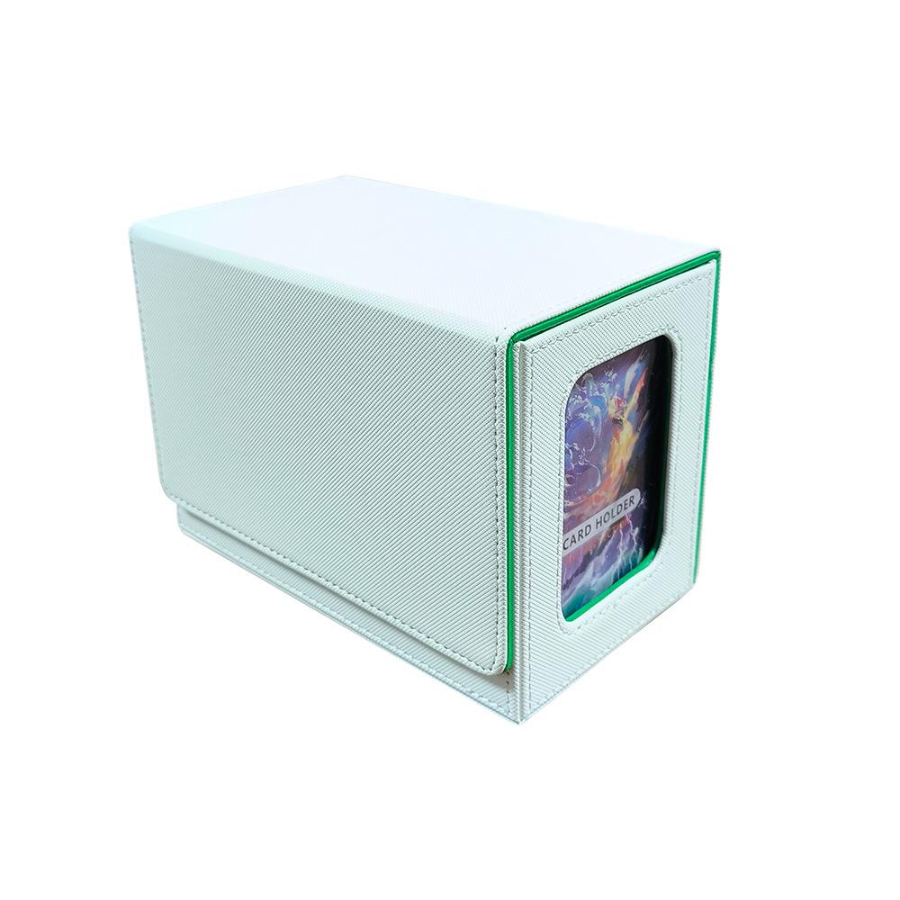 Dual Compartment Game Card Storage Box for 160+ Double Sleeved Cards - Fits Werewolf, Pokemon TCG, Ultraman Decks