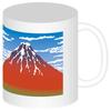 Artec Японский сувенир Японский Кацусика Хокусай Красная Фудзи 92903 Чашка, Узор, Кружка, Белый, 350 мл,