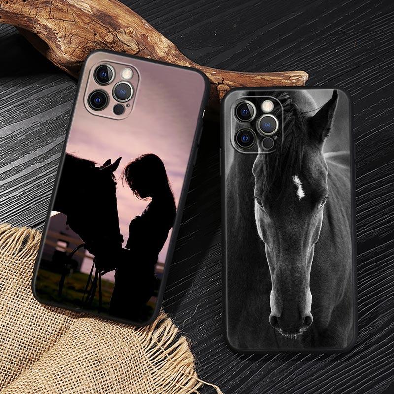 Скачущая Лошадь Животное Чехол Для iphone 14 Чехол Для iPhone 15 11 12 13 Mini 14 Pro Max XS X 7 8 Plus 15 Чехлы Мягкий Чехол Лошади