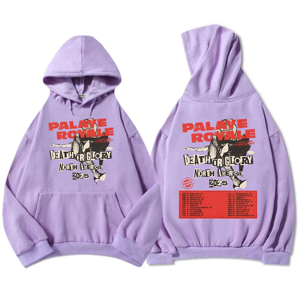 Death or Glory North America 2025 Tour Hoodies Palaye Royale Rock Band Sweatshirts Heavy Mental Style Clothes