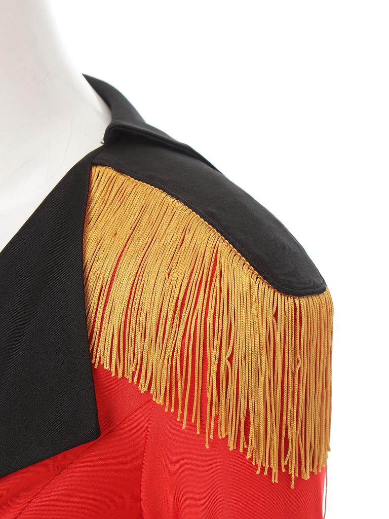 Women Ring Master Tailcoat Circus Magician Jacket Tuxedo Halloween Party Costume Performance