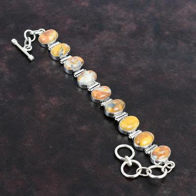 Браслет из яшмы Малигано, браслет ручной работы, ювелирные изделия из натурального драгоценного камня, браслет из стерлингового серебра 925 пробы, регулируемый браслет-цепочка, подарки на помолвку