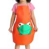 Craft Art Painting Cooking Cute Kids Cartoon Frog Printed Frog Design Apron Children Waterproof