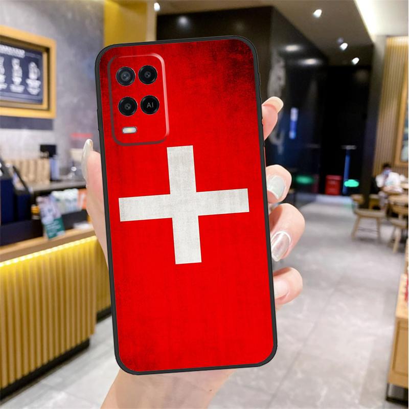 Швейцария Швейцарский флаг Чехол для Oppo A5 Pro A15 A17 A57 A77 A60 A80 A40 A18 A38 A58 A78 A98 A96 A76 A16 A94 A74 A54