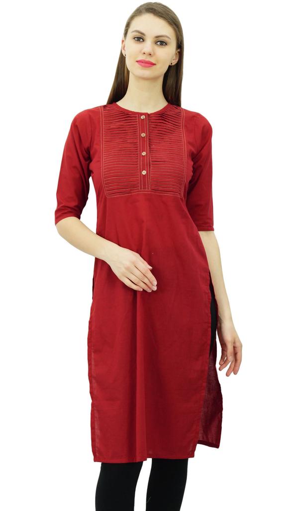 Phagun Cotton Designer Kurta Women Ethnic Top Tunic Indian Dress Straight