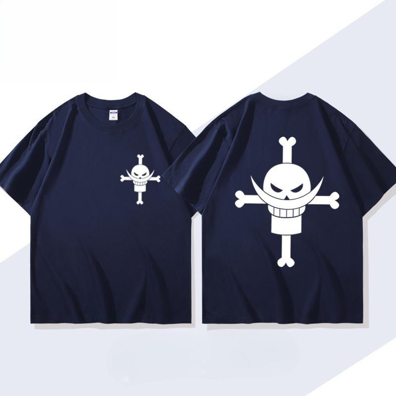 Whitebeard One Piece TShirt Men Summer Edward Newgate Jolly Roger Graphic Short Sleeve Streetwear Loose Fit Anime Fan Tee