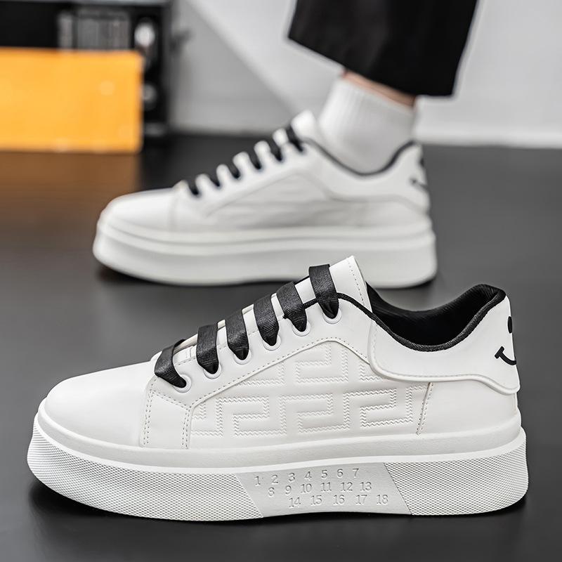 Spring Men's Shoes New Breathable Little White Shoes Boys Trend Versatile Platform Sports Shoes Casual Board Shoes Trendy Shoes