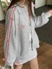 Мягкие спортивные свободные юбки с бантом и отложным воротником, женские весенние контрастные женские костюмы на молнии