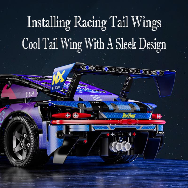 Набор строительных блоков RSR Racing Car из 1700 деталей, Техническая модель спортивного автомобиля, Игрушка, Подарок для коллекционеров DIY для взрослых/подростков/детей/мальчиков/девочек