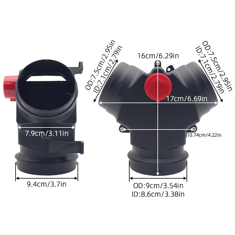 75MM/ 90MM/ 90MM до 75MM клапан заслонка регулируемый воздуховод дизельный нагреватель вентиляционный воздуховод Т-образный разветвитель выхлопная труба соединитель