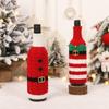 2pcs DIY Christmas Bottle Knitting Dress Creative Wine Bottle Knitted Sweaters  Party Supplies