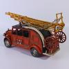 Винтажная модель пожарной машины с лестницей Кованое железо Украшение Общежитие Гостиная