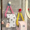 INS Hanging Beaded Tissue Holder Pearl Dopamine Paper Hanger Rack Toilet Paper Holder Office