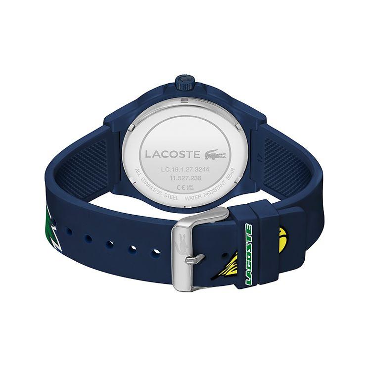 Lacoste Часы серии Neocroc Кварцевый механизм Силиконовый ремешок 42 мм Синий циферблат Мужские часы 2011231