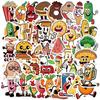 50 Funny Fruit Food Graffiti Stickers Guitar Laptop Suitcase DIY Waterproof Stickers