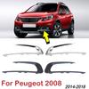 Для Peugeot 2008 2014 2015 2016 2017 2018 Автомобильная передняя крышка противотуманной фары Корпус Решетка Рамка Дневной ходовой огня Отделка Автоаксессуары
