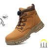 New Fashion Waterproof Security Work Safety Boots Protective Leather Boots Anti-smash Anti-puncture Industrial Shoes