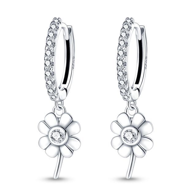 Весенние серьги-гвоздики из стерлингового серебра 925 пробы с цветком и насекомыми, женские серьги-гвоздики с геометрическим кругом, золотые серьги, серебро 925 пробы