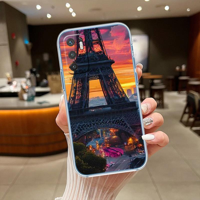 RE49 Париж Эйфелева башня Прозрачный чехол для телефона для Motorola Moto G7 G8 G9 G84 G85 G73 G24 G15 Z2 Play Power Plus