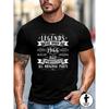Men'S 1966 Vintage Limited Edition T-Shirt - 59Th Birthday Gift Suitable For 1966 Birth Year Celebration, Bohemian Crew Neck Short Sleeve Shirt With